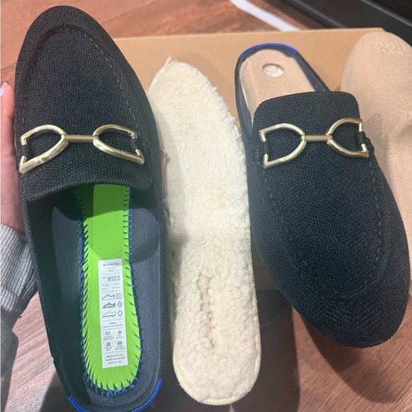 Rothy’s The ReVelvet™ Cozy Bit Loafer Mule in ReVelvet™ Black size 10.5 new!! - Picture 11 of 12